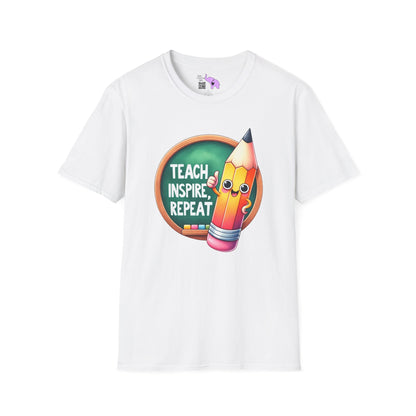 Teach Inspire Repeat Adult T-shirt