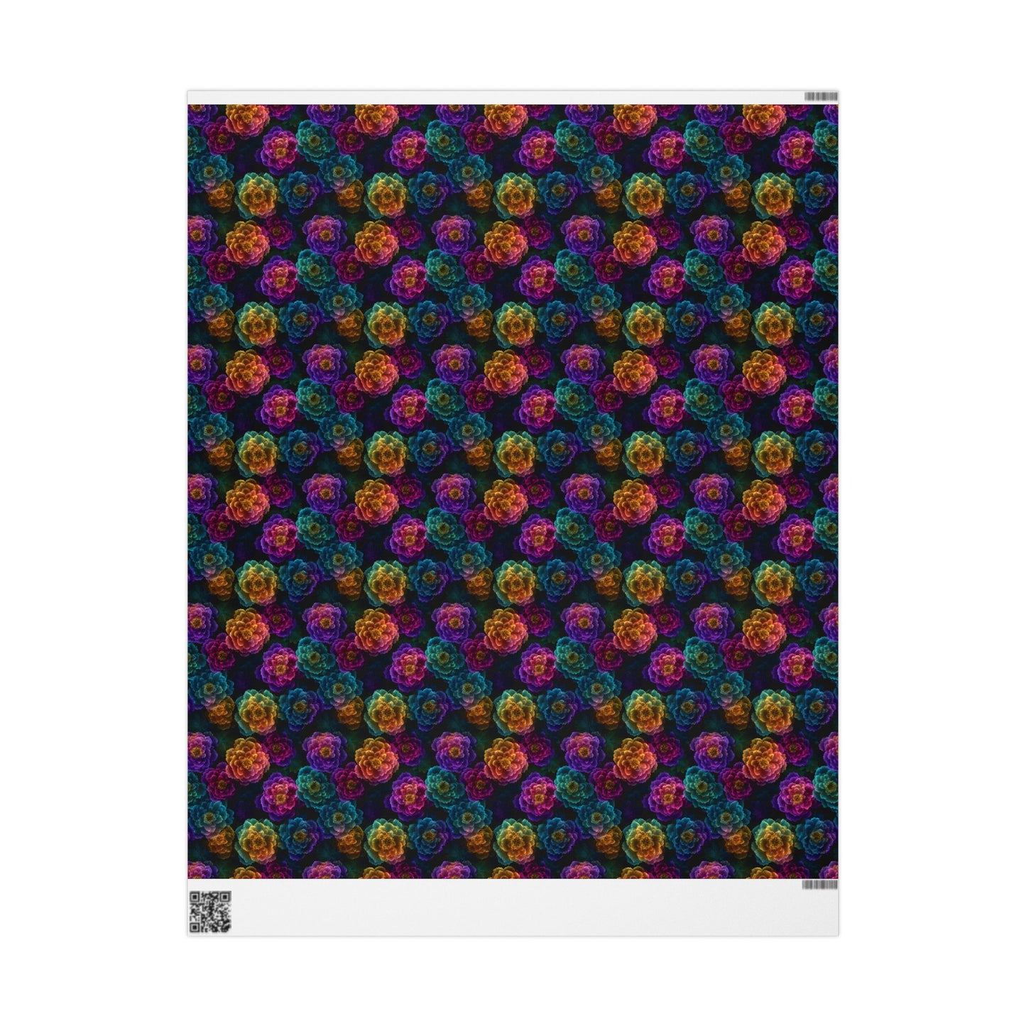 Neon Whisper Blooms Wrapping Paper