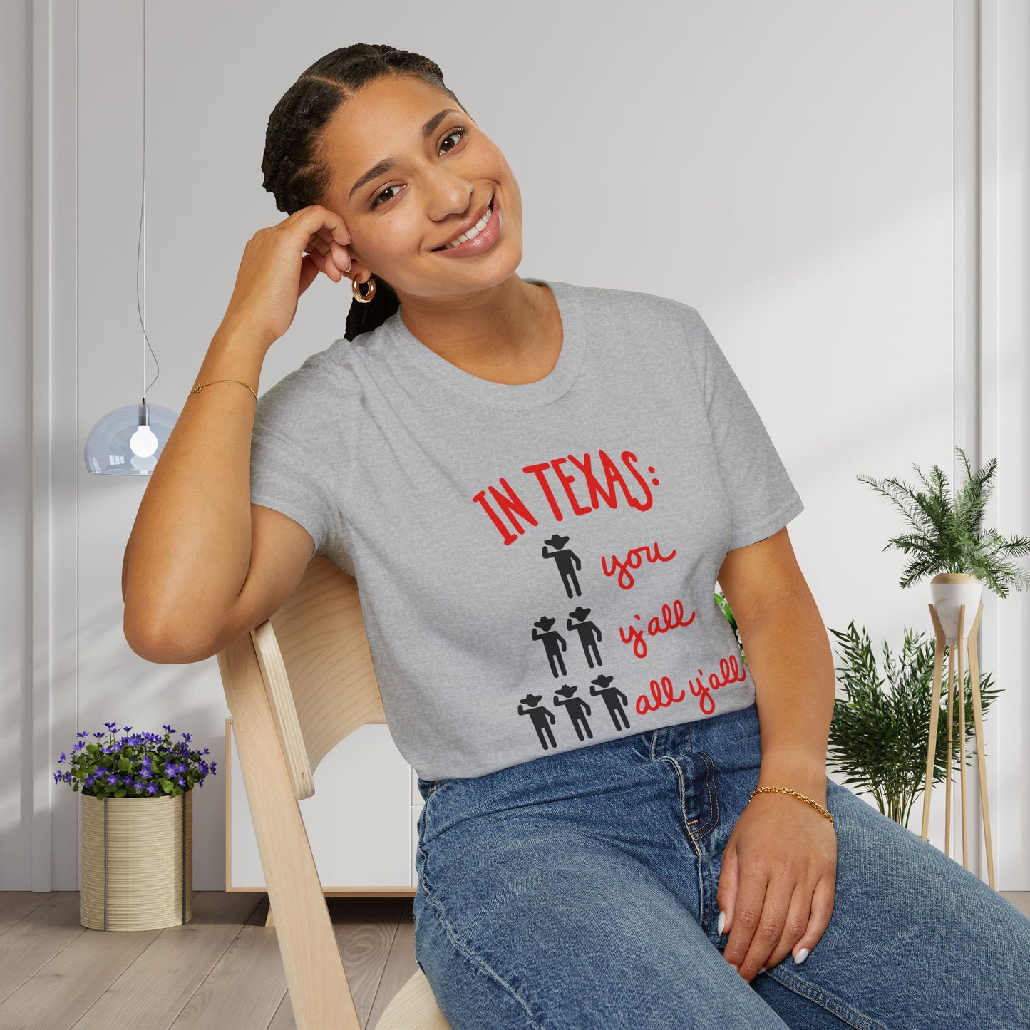 In Texas You, Y'all, All Y'all Adult T-shirt