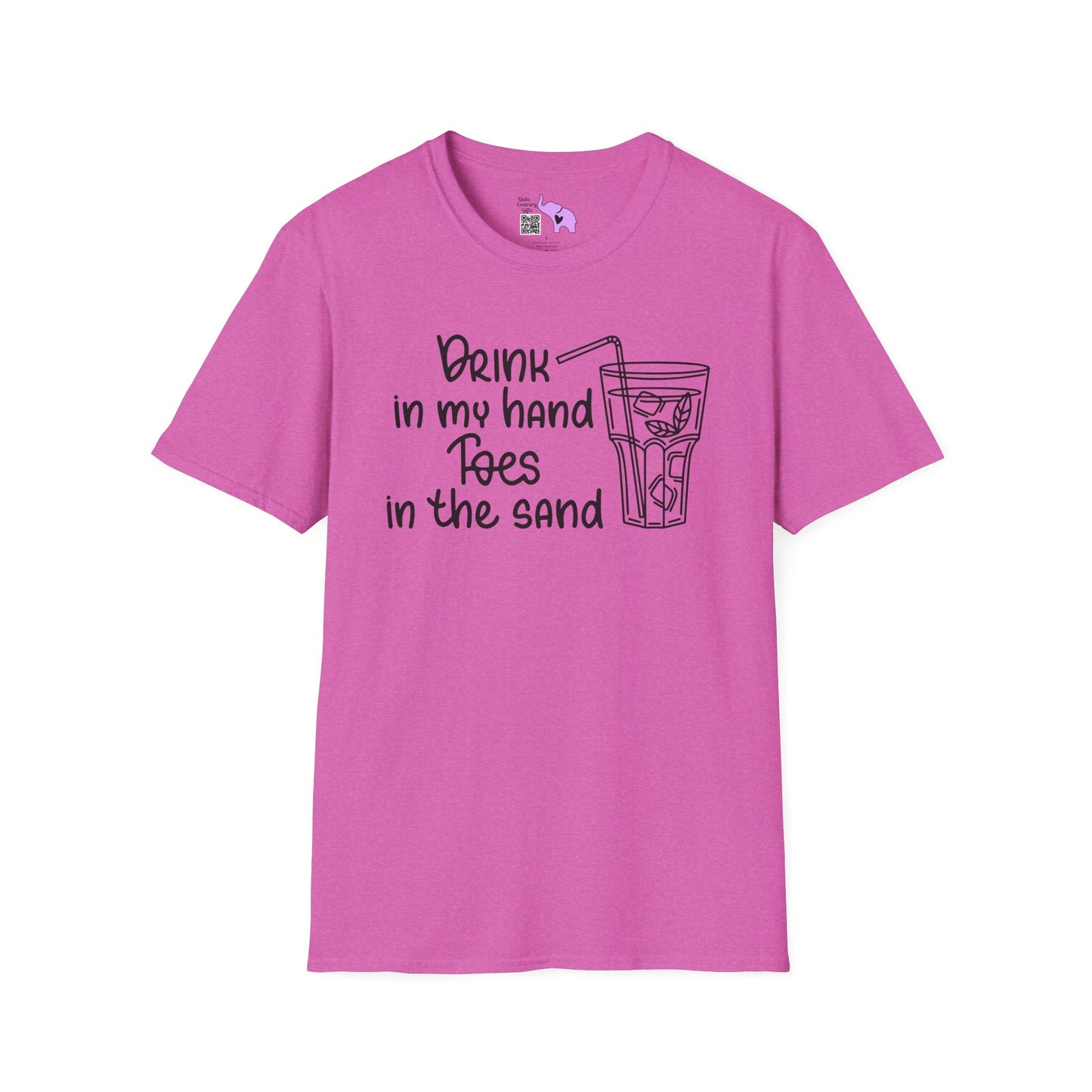 Drink In My Hand Toes In The Sand Adult T-shirt