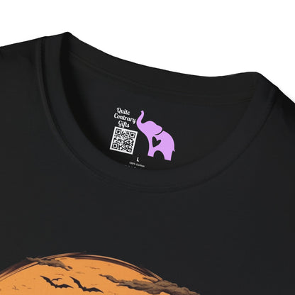 Creepy Bats Over Moon 1 Adult T-shirt