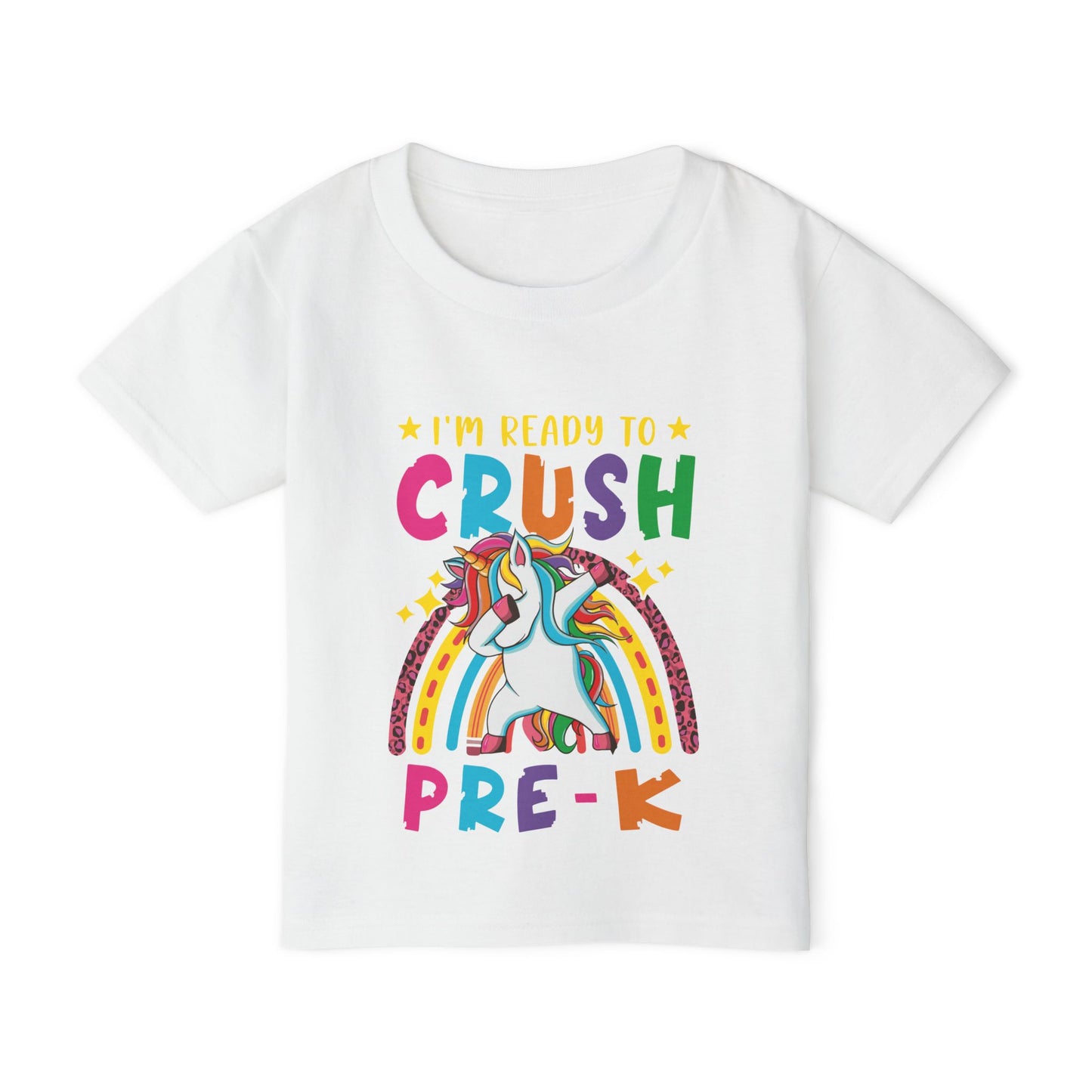 I'm Ready to CRUSH Pre-K Unicorn Heavy Cotton™ Toddler T-shirt