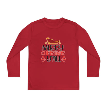 Merry Christmas Y'all Youth Long Sleeve Tee