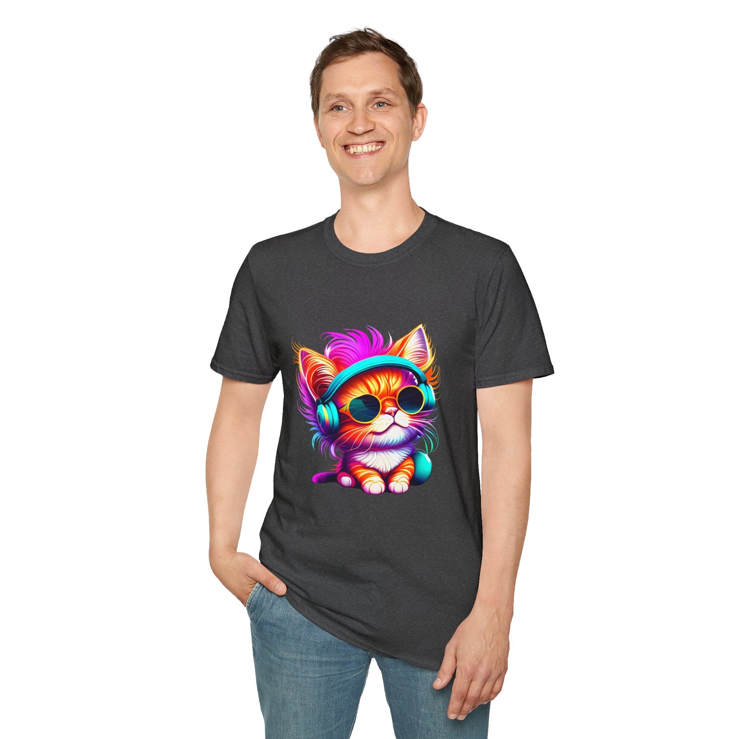 Cool Kitten w/Headphones T-shirt