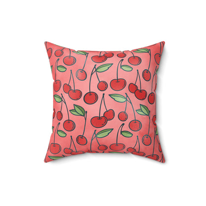 Cherry Bombshell Throw Pillow