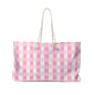 Dreamy Rose Gingham Weekender Bag