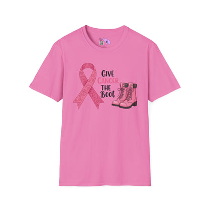 Give Cancer The Boot Adult T-shirt