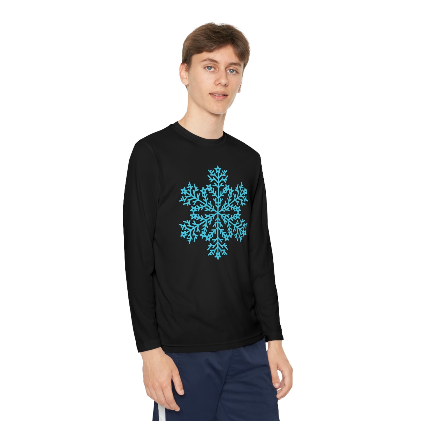 Large Snowflake Youth Long Sleeve Tee