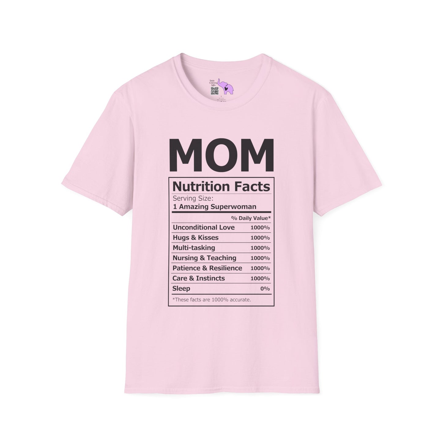 Mom Nutrition Facts Adult T-shirt