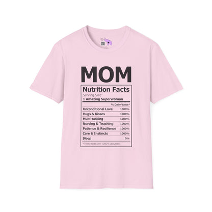 Mom Nutrition Facts Adult T-shirt
