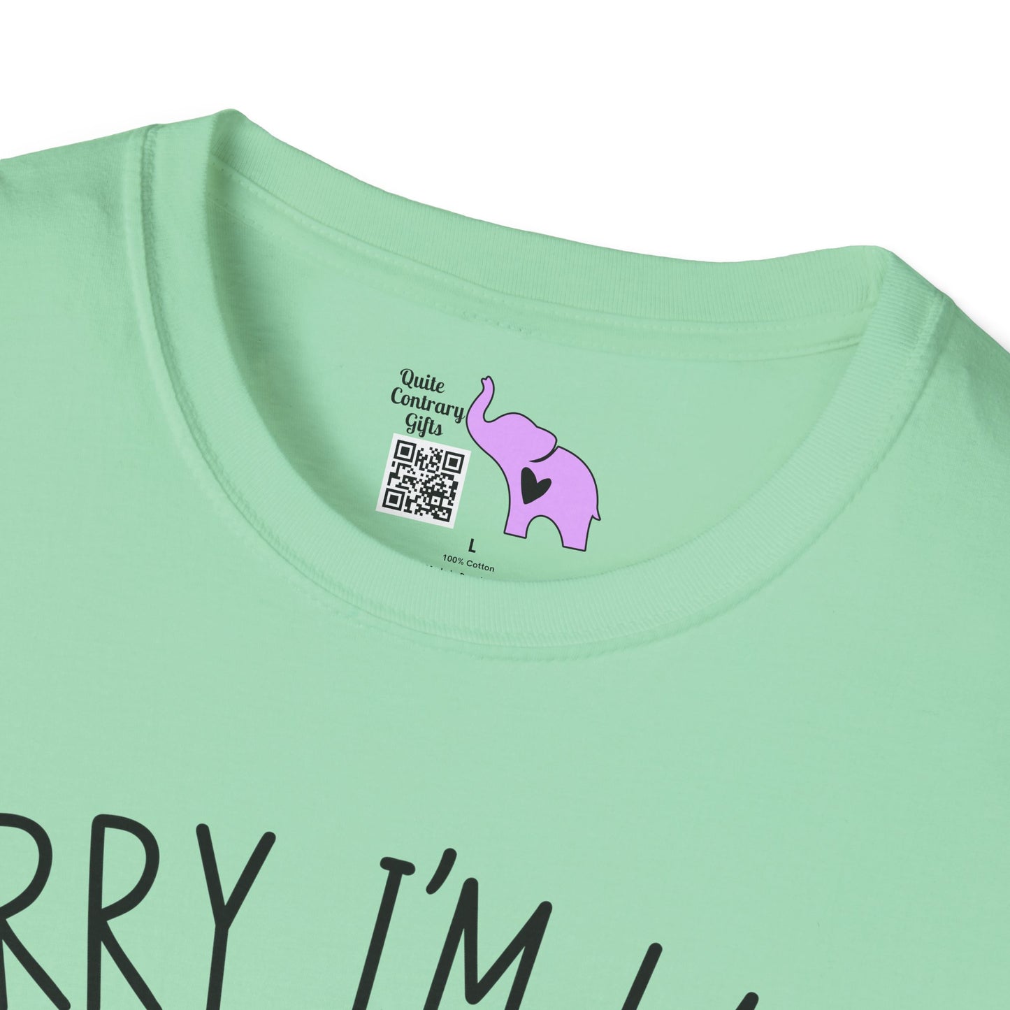 Sorry I'm Late My Cat Was Sitting On Me Adult T-shirt