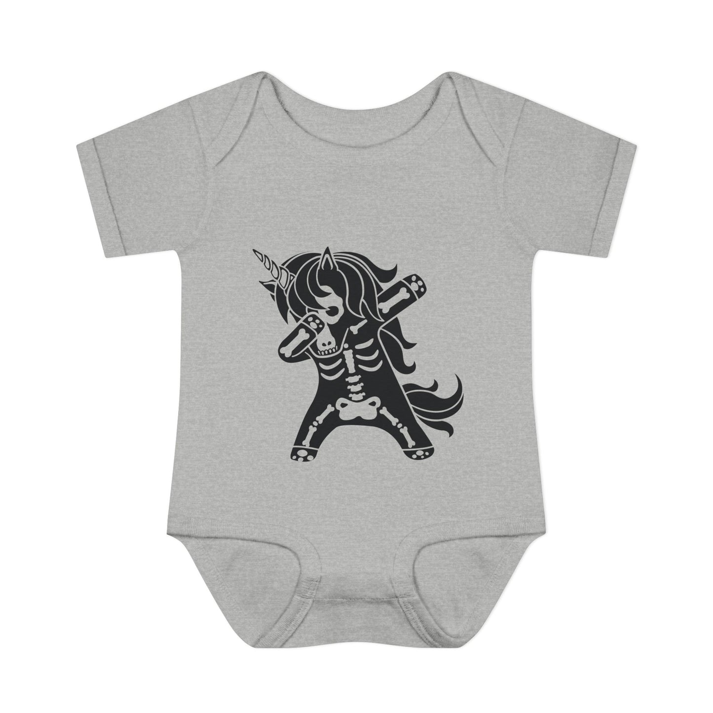 Dabbing Unicorn Skeleton Infant Baby Rib Bodysuit