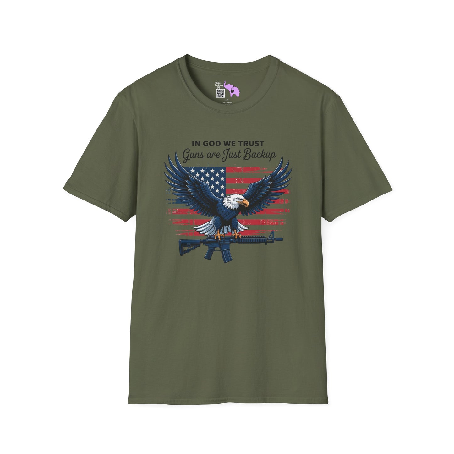 In God We Trust Guns Are Just Backup Adult T-shirt