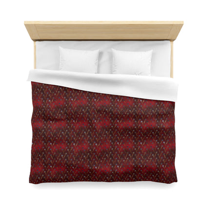 Ruby Night Blossoms Microfiber Duvet Cover