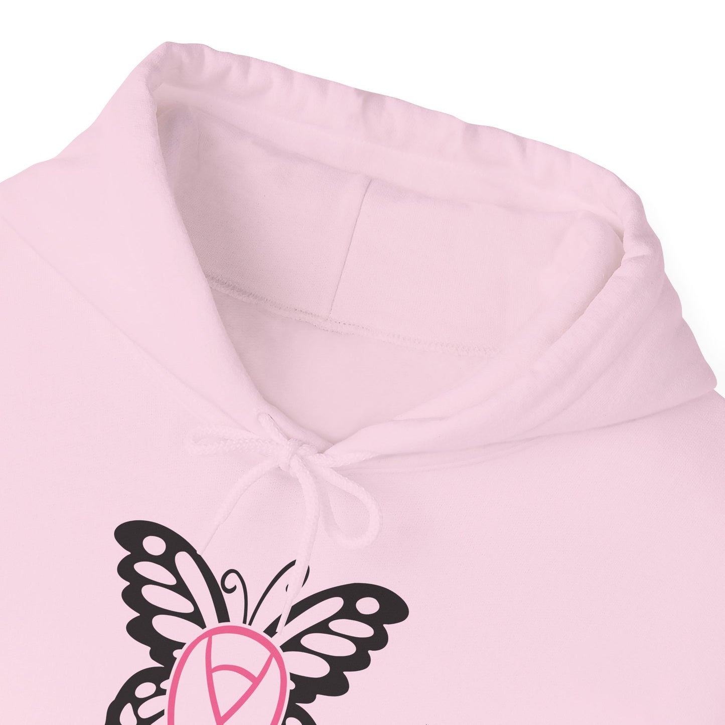 Butterfly Pink Support Ribbon Adult Heavy Blend™ Hoodie