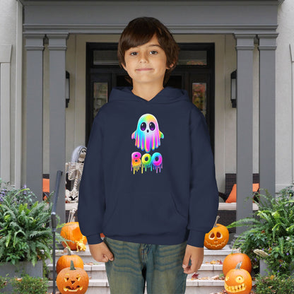 Neon Ghostly Boo Youth Heavy Blend Hoodie
