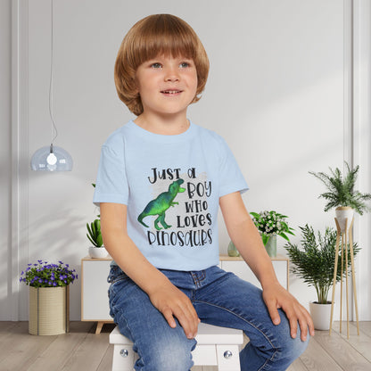 Just A Boy Who Loves Dinosaurs Heavy Cotton™ Toddler T-shirt