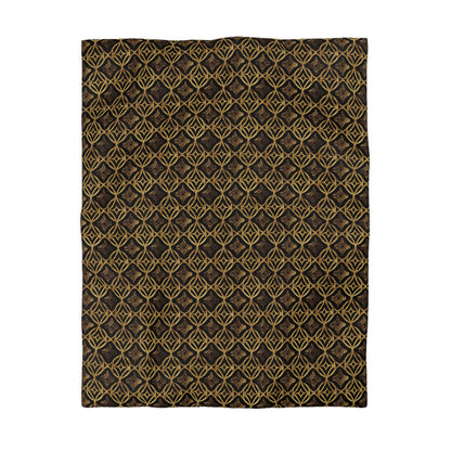 Golden Star Lattice Duvet Bedding Set