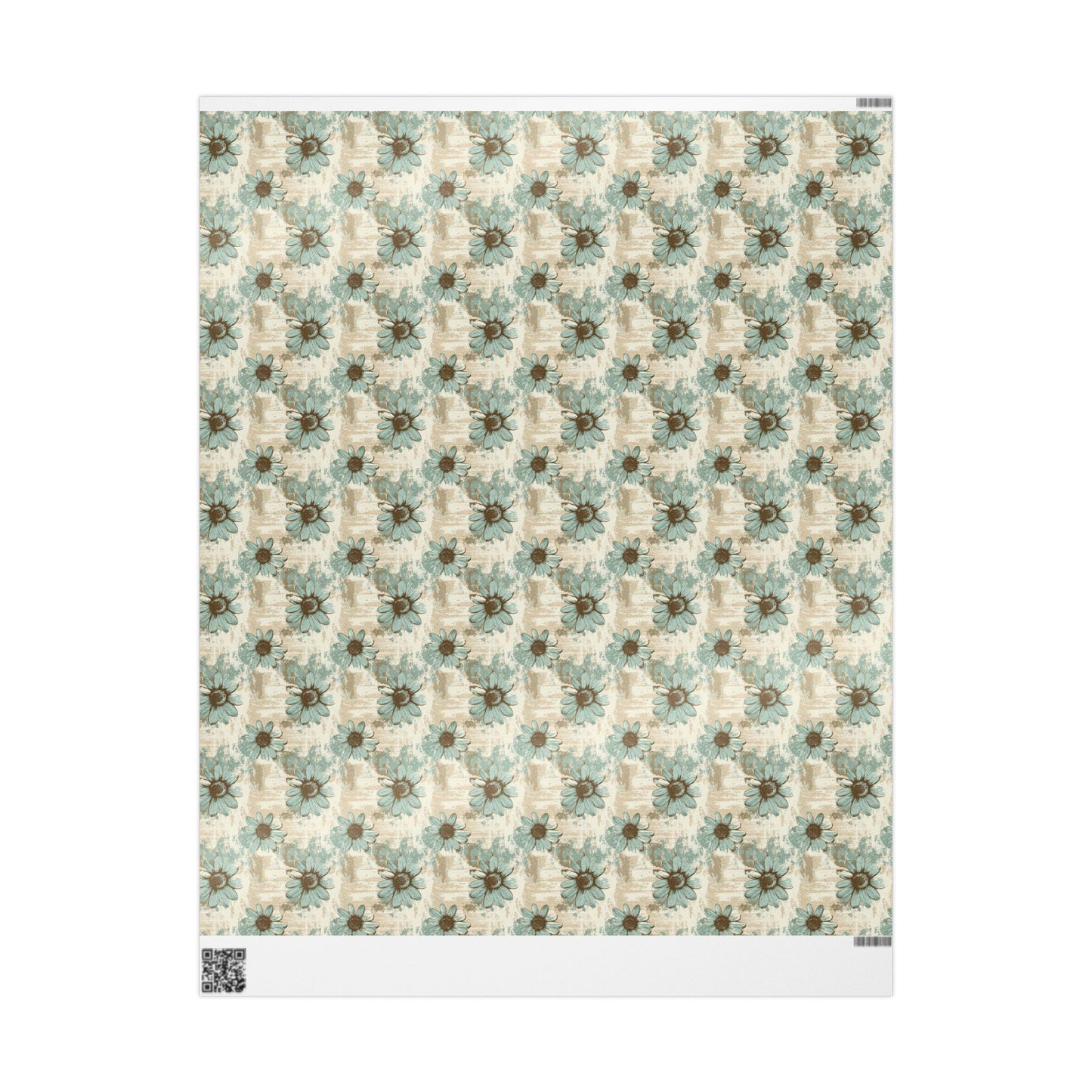 Rustic Teal Daisy Wrapping Paper