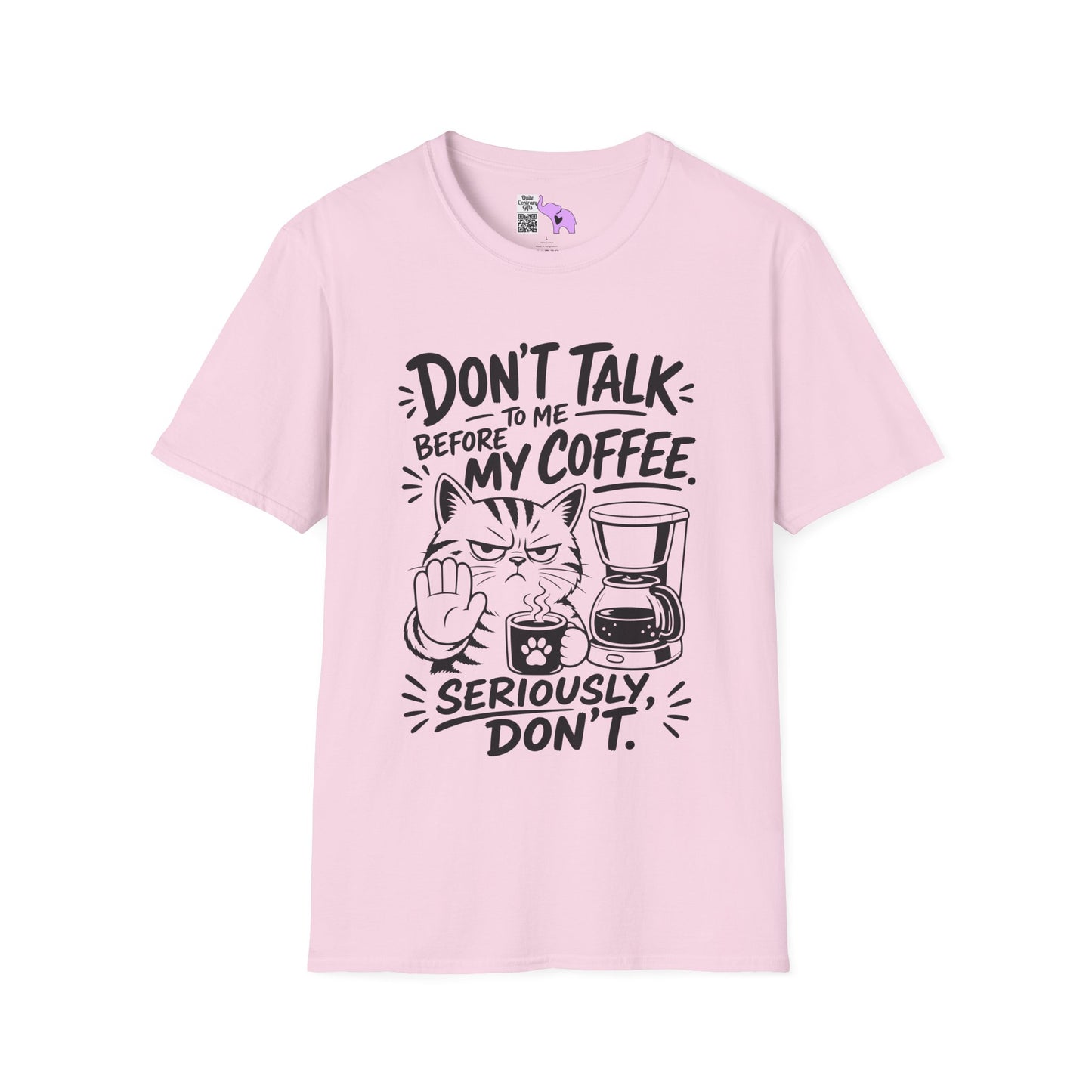 Don't Talk To Me Before My Coffee Seriously Don't (Cat) Adult T-shirt