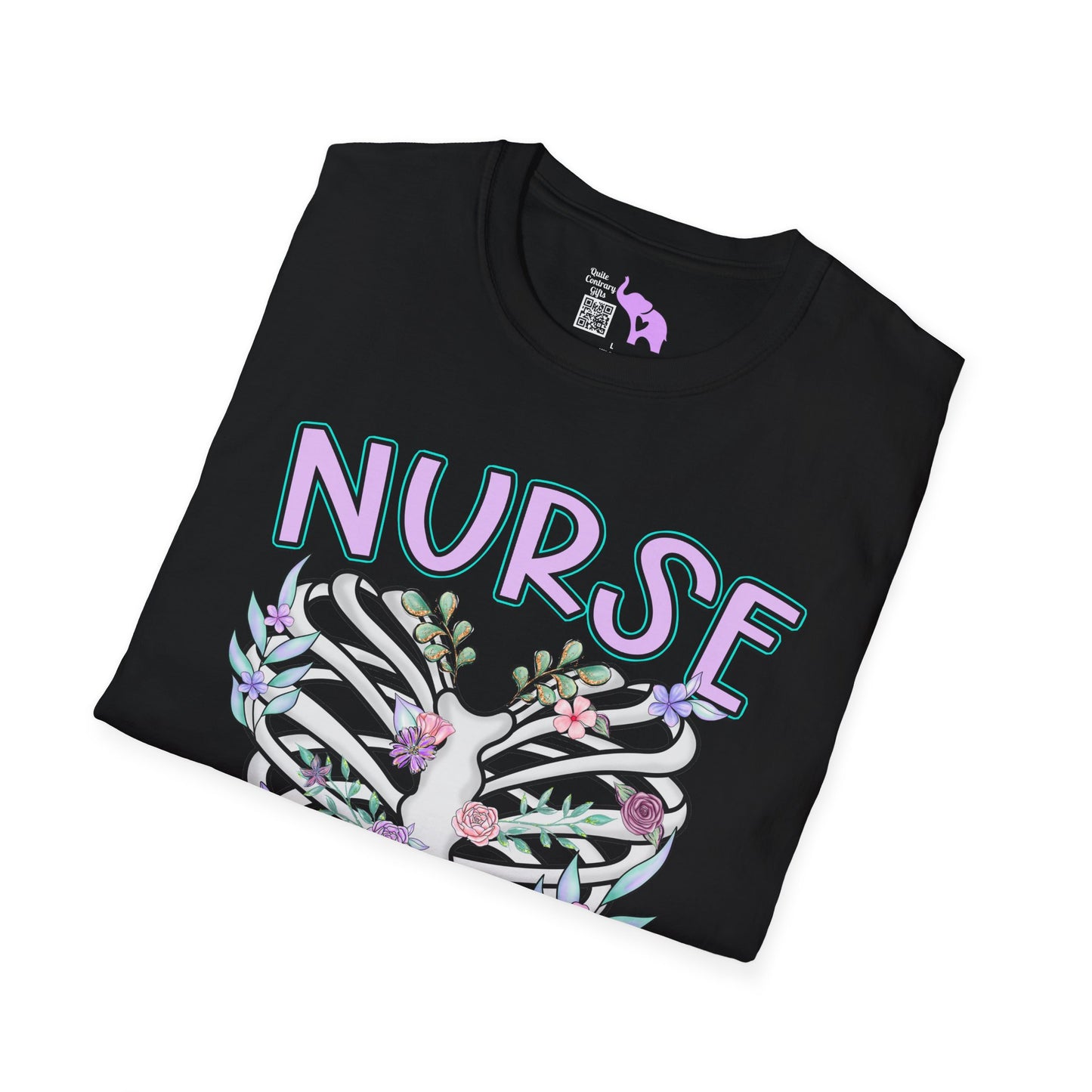 Nurse (Ribs & Flowers) Adult T-shirt