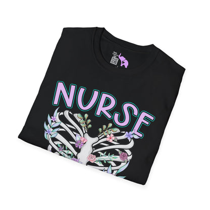 Nurse (Ribs & Flowers) Adult T-shirt