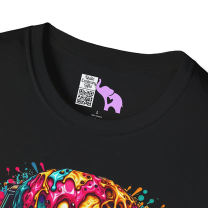 Colorful Skull & Car Adult T-shirt