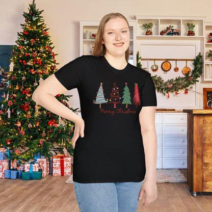 Merry Christmas Trees Adult T-shirt