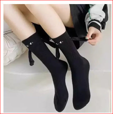 Magnetic Hand-Holding Christmas Socks