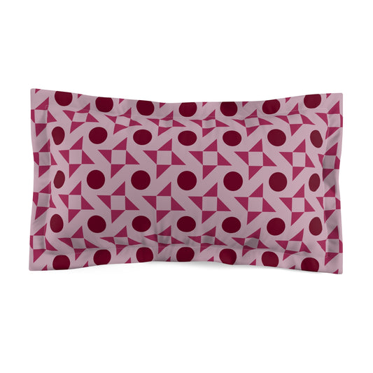 Crimson Pinwheels Microfiber Pillow Sham
