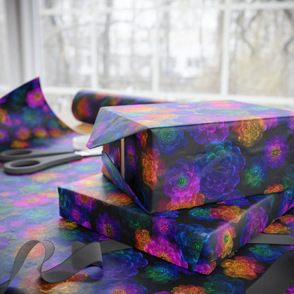 Luminous Carnations Wrapping Paper