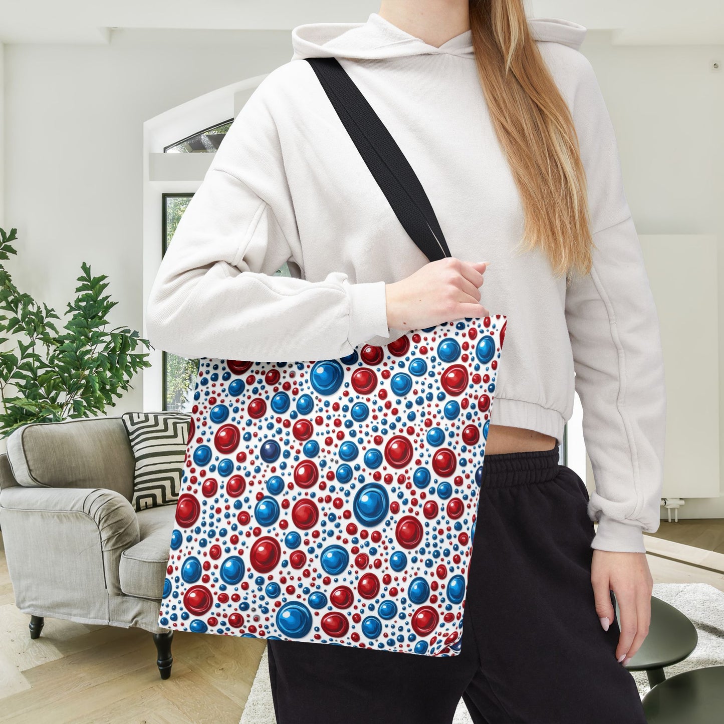 Freedom Dots Canvas Tote Bag