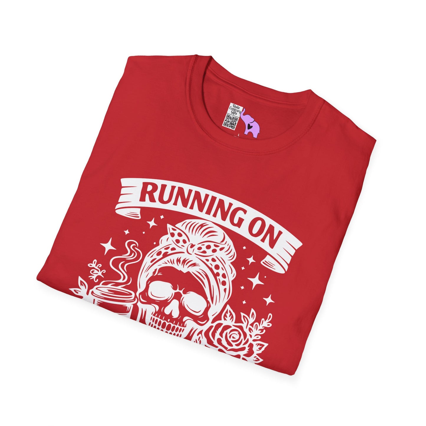 Running On Caffeine & Sarcasm Adult T-shirt