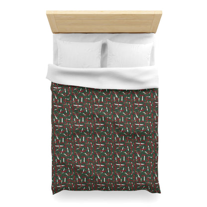 Holiday Brushstrokes Microfiber Duvet Cover