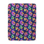 Watercolor Flowers Sherpa Fleece Blanket
