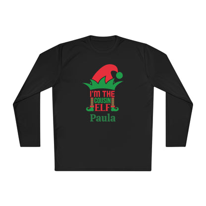 I'm The Cousin Elf Personalized Adult Long Sleeve Tee