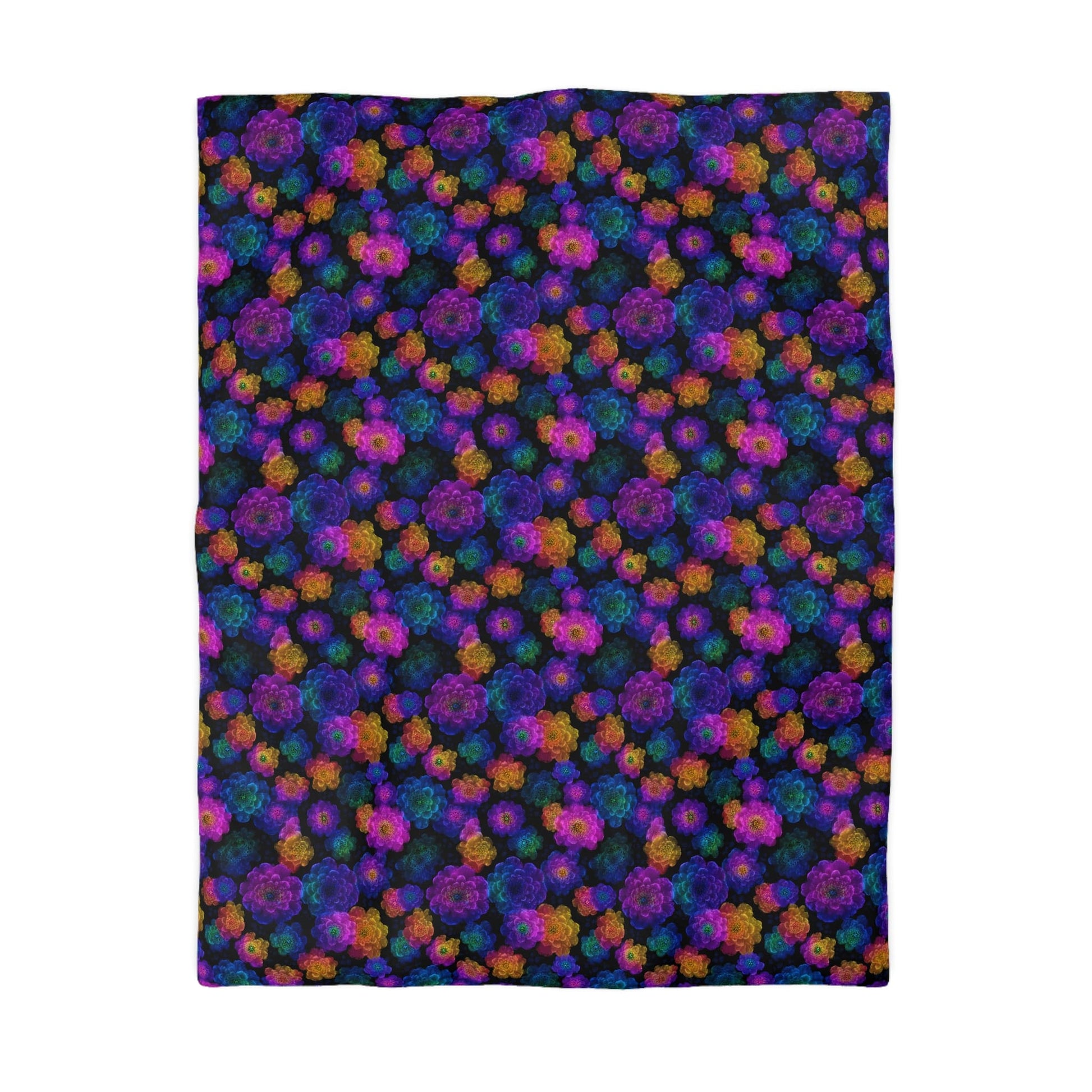 Luminous Carnations Microfiber Duvet Cover