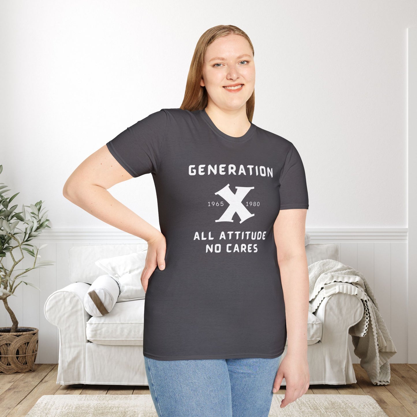 GenX w/years All Attitude No Cares T-shirt