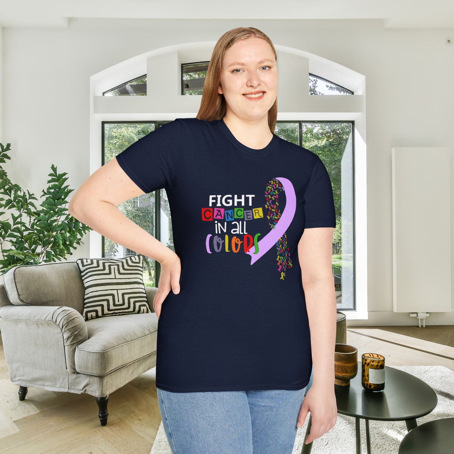 Fight Cancer in All Colors 14 Adult T-shirt