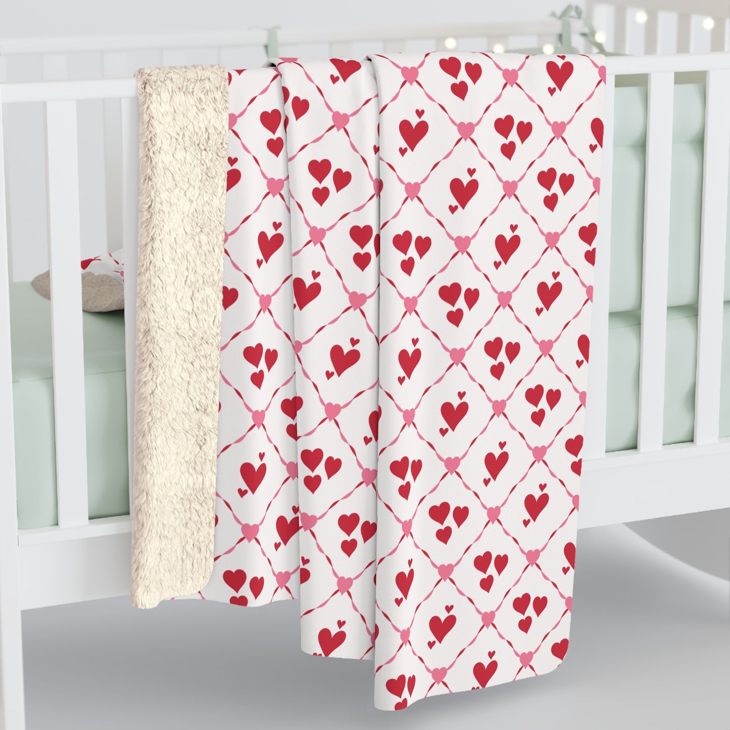 Cupid’s Lattice Fleece Blanket