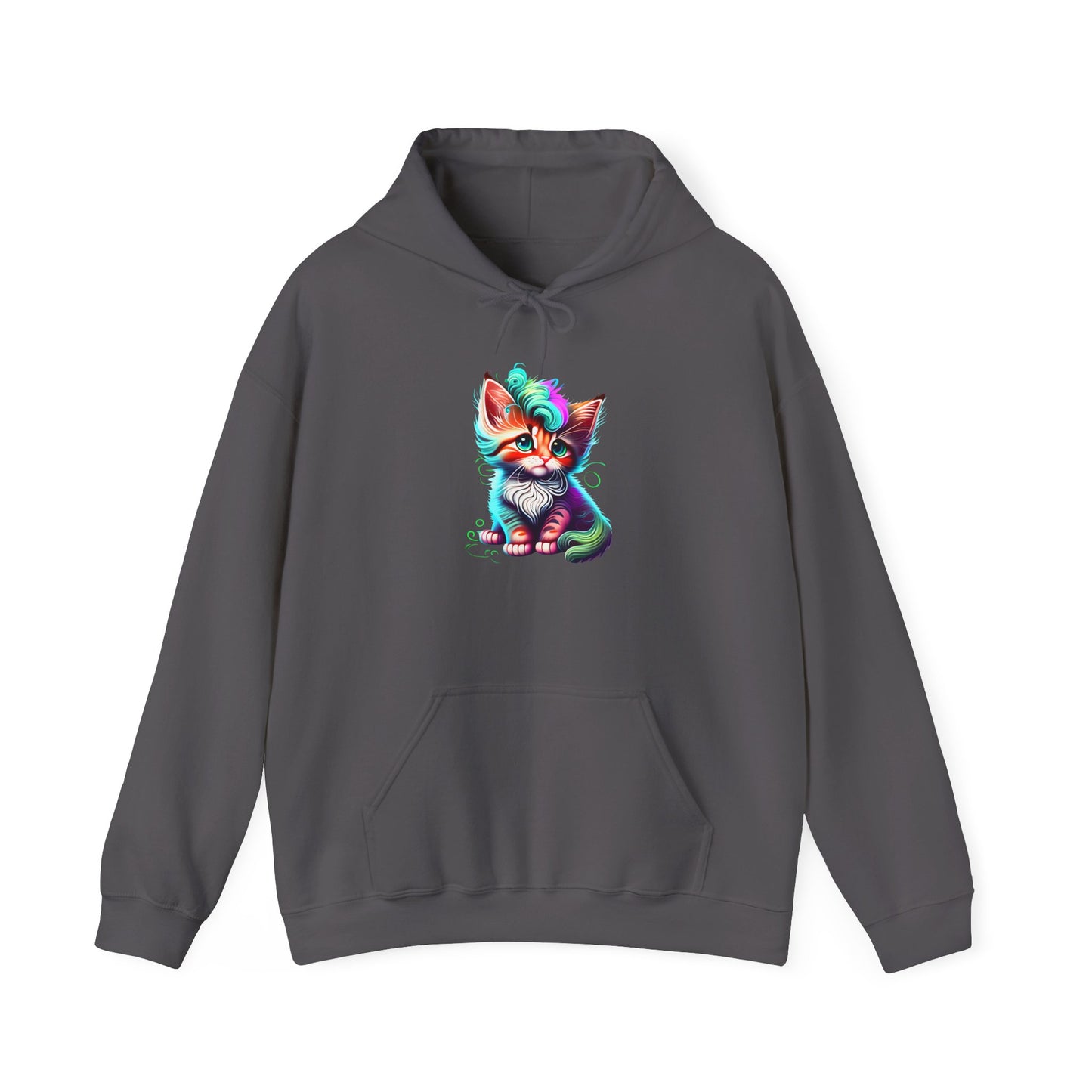 Cute Colorful Kitten 2 Heavy Blend™ Hooded Sweatshirt