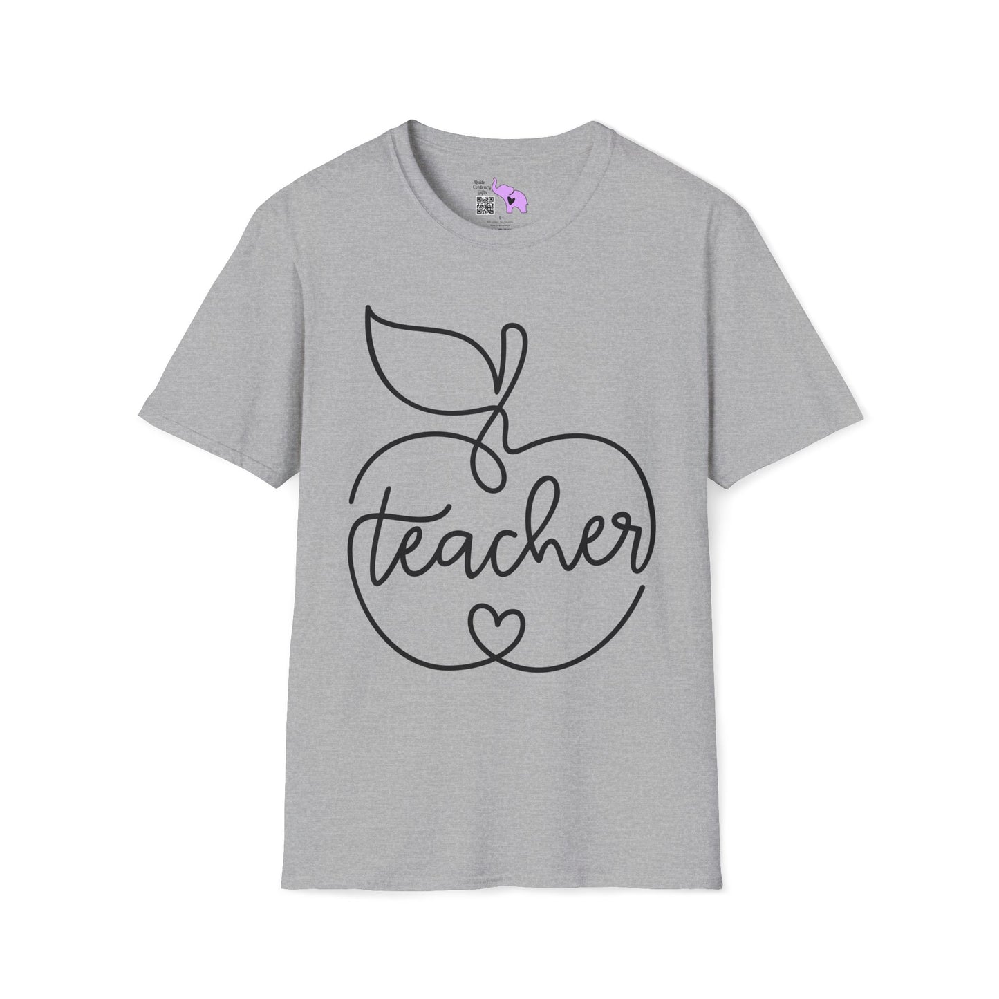 Teacher w/Apple Adult T-shirt