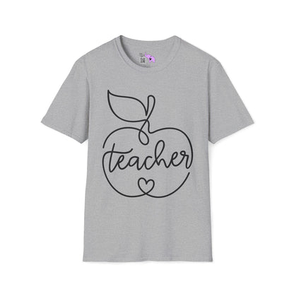 Teacher w/Apple Adult T-shirt