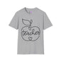 Teacher w/Apple Adult T-shirt