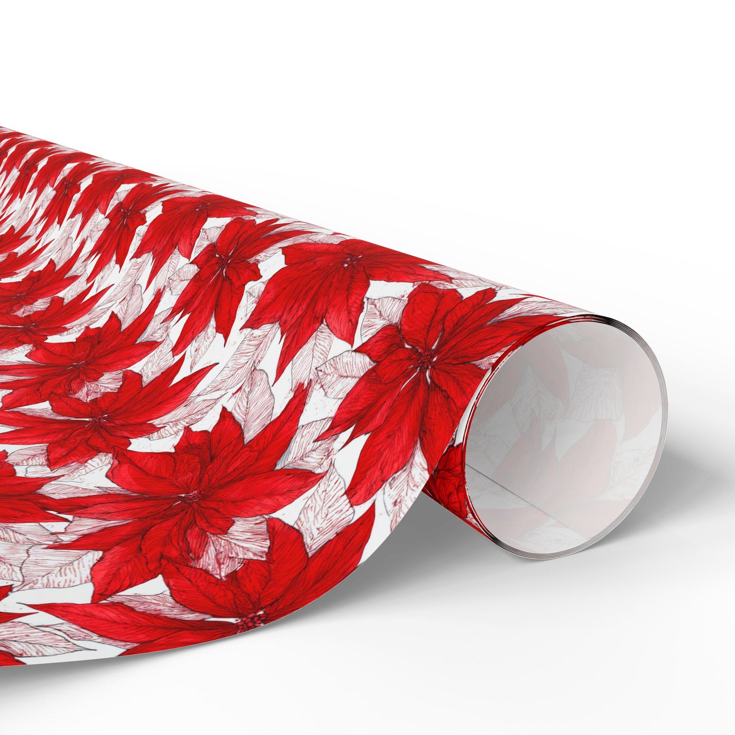 Christmas Blossom Sketch Wrapping Paper