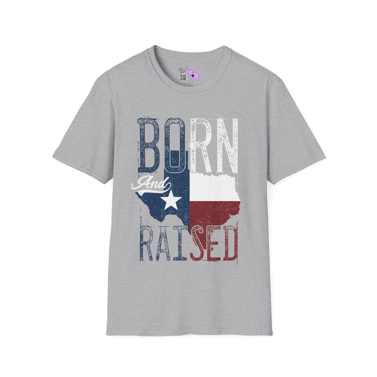 Texas Born and Raised Adult T-shirt