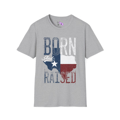 Texas Born and Raised Adult T-shirt