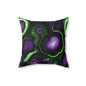 Amethyst & Lime Fracture Throw Pillow