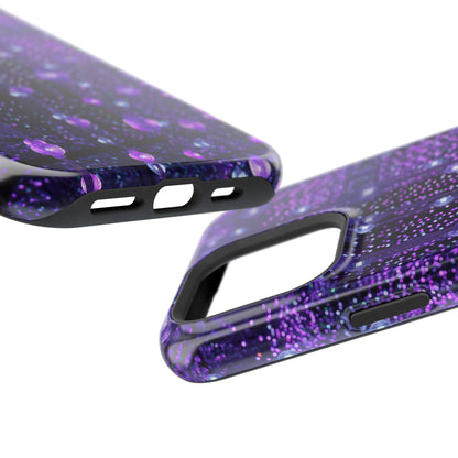 Purple Raindrops MagSafe® Compatible Tough Case for iPhone