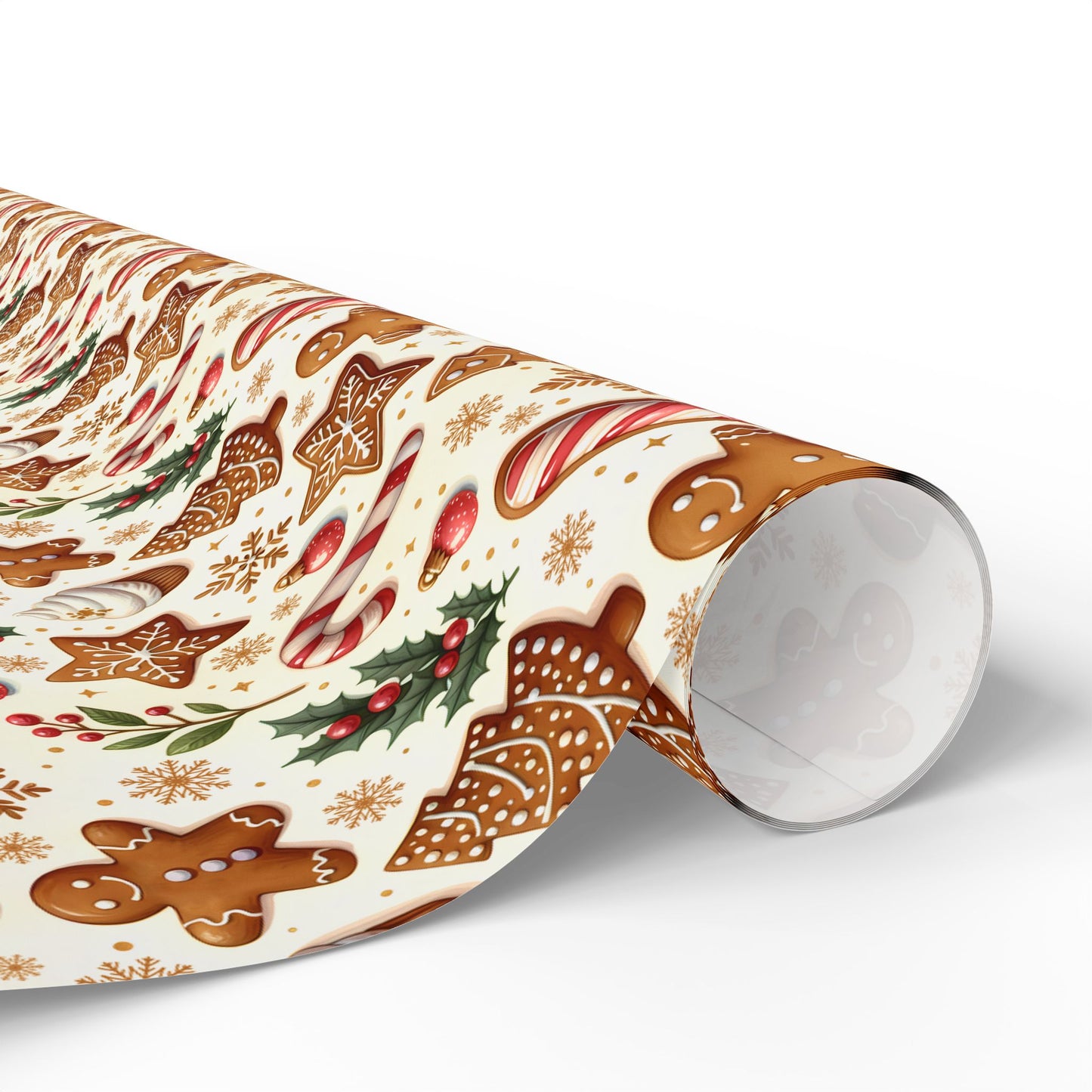Peppermint & Gingerbread Dreams Wrapping Paper